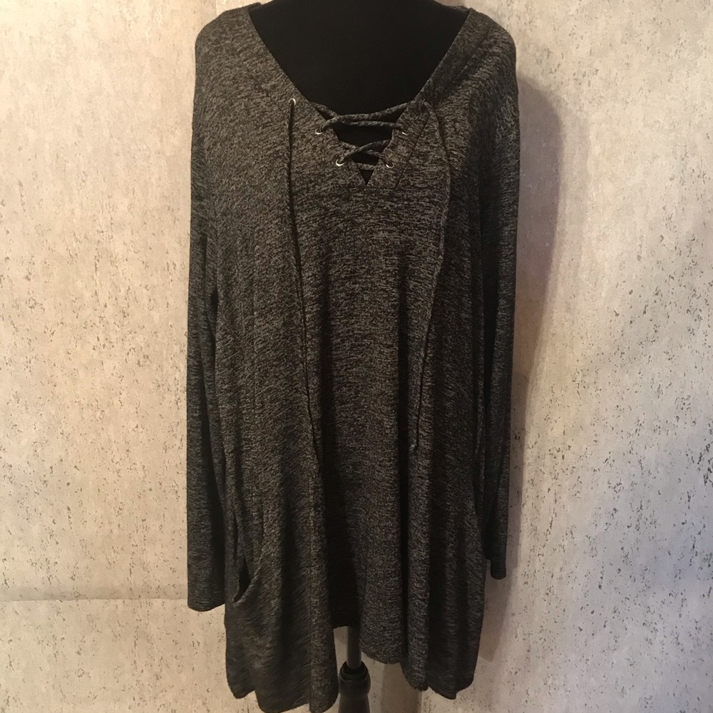 MAURICES Long Sleeve Heathered Top